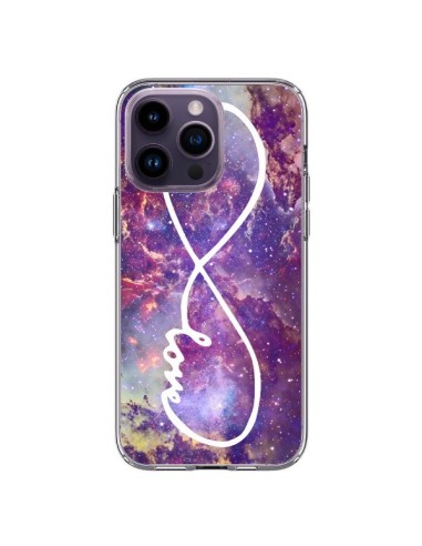 Coque iPhone 14 Pro Max Love Forever Infini Galaxy - Eleaxart