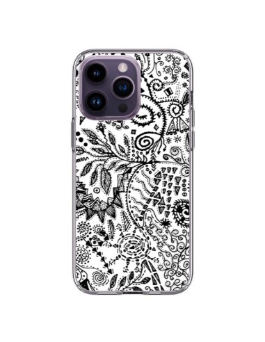iPhone 14 Pro Max Case Aztec Black and White - Eleaxart
