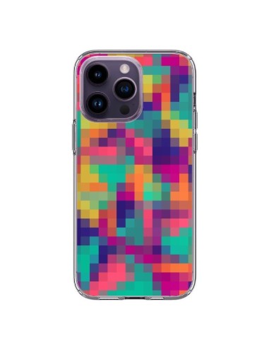 Coque iPhone 14 Pro Max Exotic Mosaic Pixels Azteque - Eleaxart