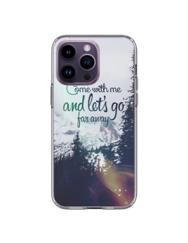 Coque iPhone 14 Pro Max Let's Go Far Away Snow Neige - Eleaxart