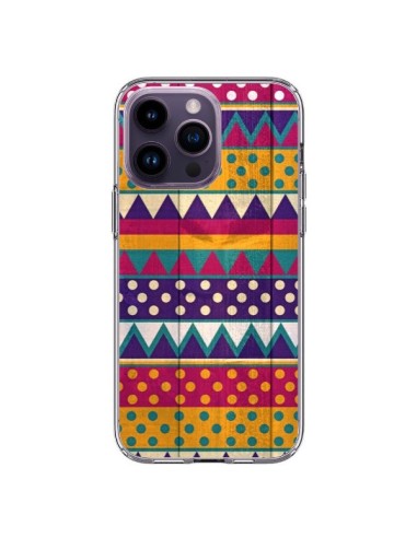 Coque iPhone 14 Pro Max Mexican Triangle Aztec Azteque - Eleaxart