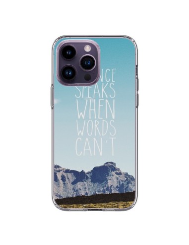 Cover iPhone 14 Pro Max Silence speaks when words can't Paesaggio - Eleaxart