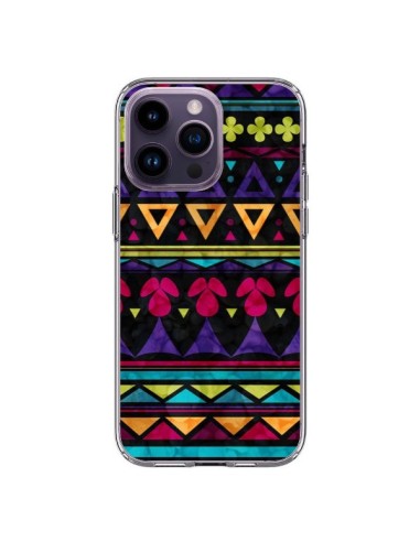 Coque iPhone 14 Pro Max Triangles Pattern Azteque - Eleaxart