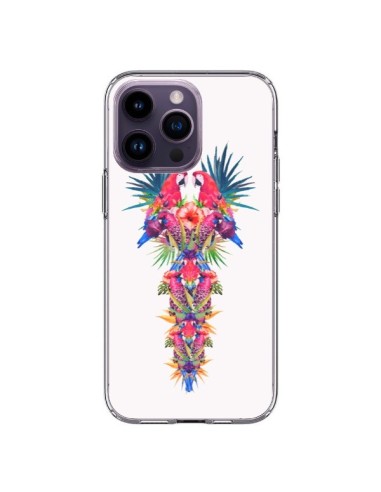 Coque iPhone 14 Pro Max Parrot Kingdom Royaume Perroquet - Eleaxart