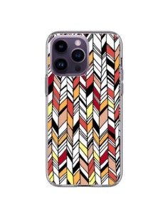 Coque iPhone 14 Pro Max Graphic Azteque Rouge Orange -...