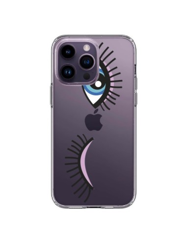 iPhone 14 Pro Max Case Eyes Blue Clear - Léa Clément