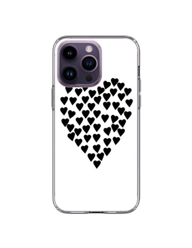 Cover iPhone 14 Pro Max Cuore nei cuori Nero - Project M