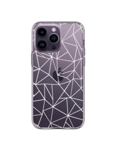 iPhone 14 Pro Max Case Lines Grid Abstract White Clear -...