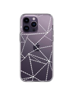 iPhone 14 Pro Max Case Lines Points Abstract White Clear...