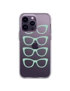 iPhone 14 Pro Max Case Sunglasses Green Mint Clear -...