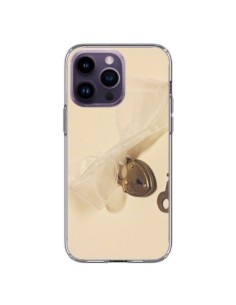 Coque iPhone 14 Pro Max Key to my heart Clef Amour -...