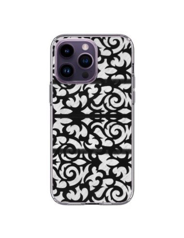 Cover iPhone 14 Pro Max Astratto Bianco e Nero - Irene Sneddon