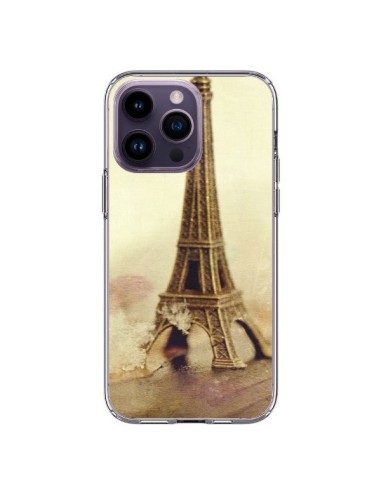 Coque iPhone 14 Pro Max Tour Eiffel Vintage - Irene Sneddon