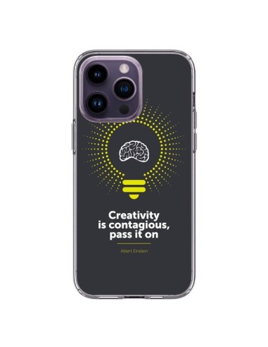 Cover iPhone 14 Pro Max Creativity is contagious, Einstein - Shop Gasoline