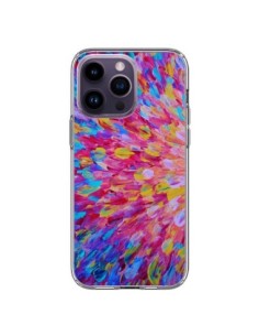 iPhone 14 Pro Max Case Flowers Blue Pink Splash - Ebi...