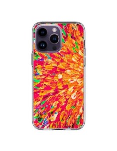 Cover iPhone 14 Pro Max Fiori Arancioni Neon Splash - Ebi...