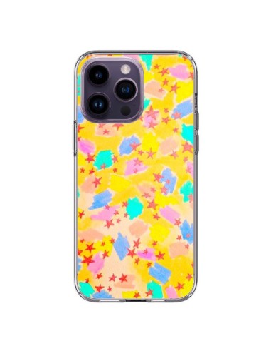 Coque iPhone 14 Pro Max Stars Etoiles Jaunes - Ebi Emporium