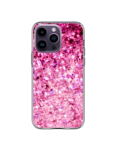 Coque iPhone 14 Pro Max Romance Me Paillettes Roses - Ebi Emporium