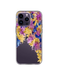 Cover iPhone 14 Pro Max Cascata Floreale Trasparente -...