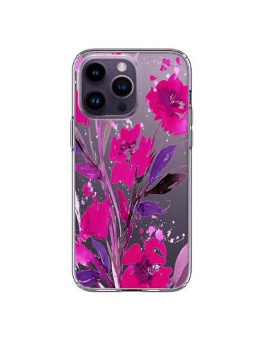 iPhone 14 Pro Max Case Rose Flowers Clear - Ebi Emporium