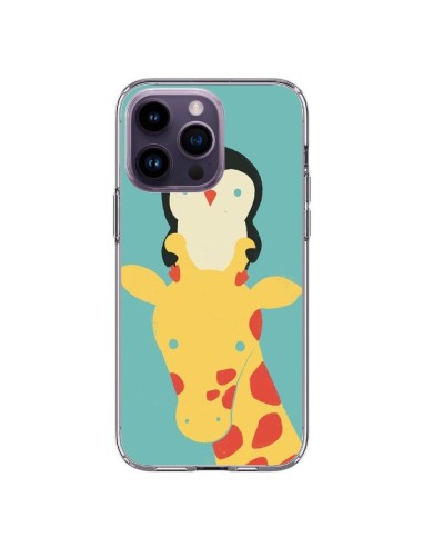 Coque iPhone 14 Pro Max Girafe Pingouin Meilleure Vue Better View - Jay Fleck