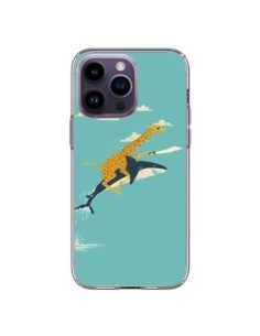 Coque iPhone 14 Pro Max Girafe Epee Requin Volant - Jay...