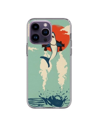 Coque iPhone 14 Pro Max Requin Avion Volant - Jay Fleck