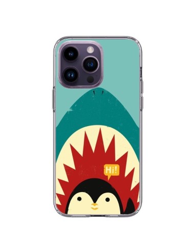 Coque iPhone 14 Pro Max Pingouin Requin - Jay Fleck