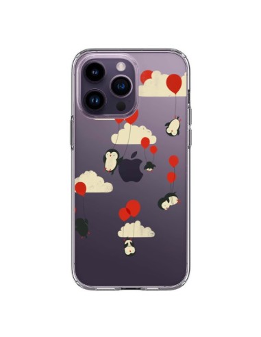 Cover iPhone 14 Pro Max Pinguino Palloncini Cielo Trasparente - Jay Fleck