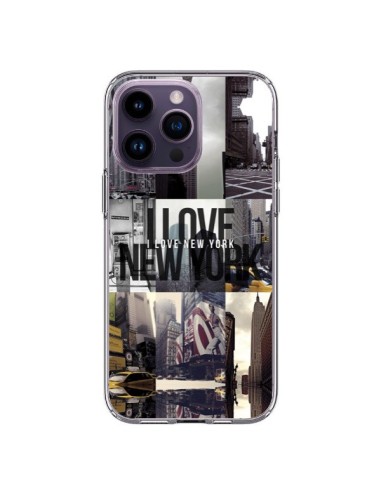 Coque iPhone 14 Pro Max I love New Yorck City noir - Javier Martinez