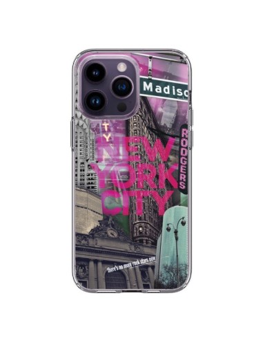 Coque iPhone 14 Pro Max New York City Rose - Javier Martinez