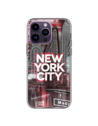 Coque iPhone 14 Pro Max New York City Rouge - Javier Martinez