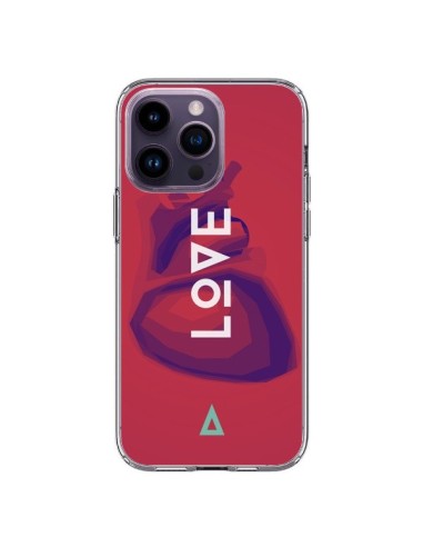 Coque iPhone 14 Pro Max Love Coeur Triangle Amour - Javier Martinez