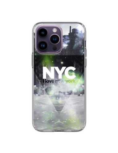 Cover iPhone 14 Pro Max I Love New York City Verde - Javier Martinez