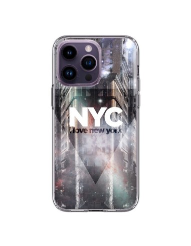 Coque iPhone 14 Pro Max I Love New York City Violet - Javier Martinez