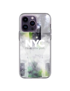Cover iPhone 14 Pro Max I Love New York City Grigio Verde...