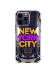 Coque iPhone 14 Pro Max New York City Orange Violet -...