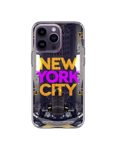 Coque iPhone 14 Pro Max New York City Orange Violet - Javier Martinez