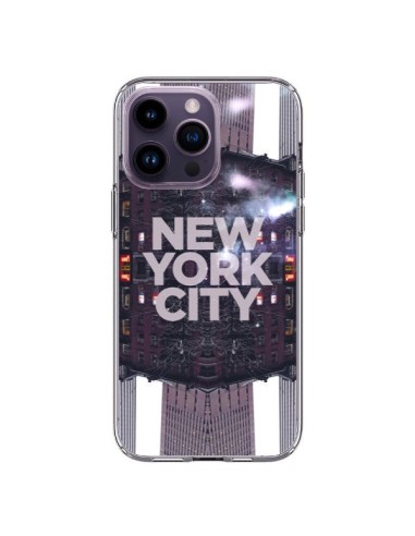 Coque iPhone 14 Pro Max New York City Violet - Javier Martinez