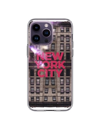 Coque iPhone 14 Pro Max New York City Buildings Rouge - Javier Martinez