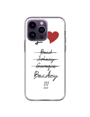 Coque iPhone 14 Pro Max I love Bradley Coeur Amour - Julien Martinez