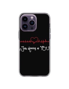 Coque iPhone 14 Pro Max Just Thinking of You Coeur Love...