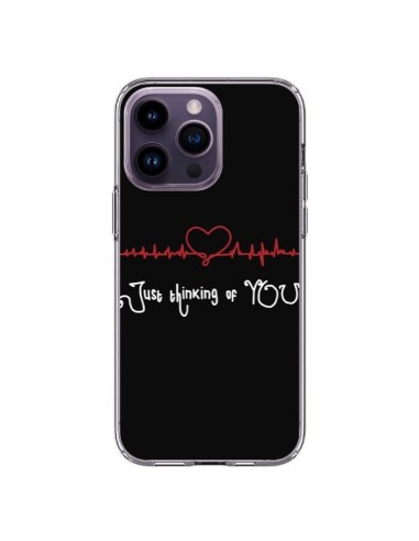 Coque iPhone 14 Pro Max Just Thinking of You Coeur Love Amour - Julien Martinez
