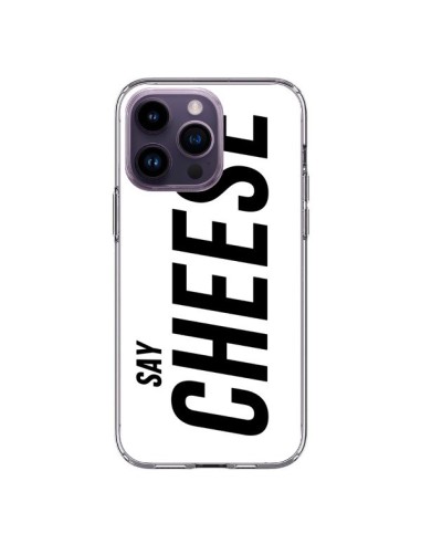 Coque iPhone 14 Pro Max Say Cheese Smile Blanc - Jonathan Perez