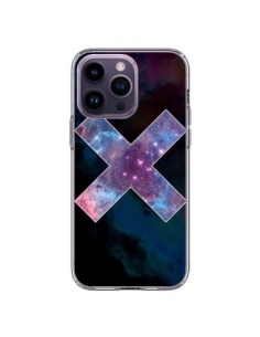 Coque iPhone 14 Pro Max Nebula Cross Croix Galaxie -...