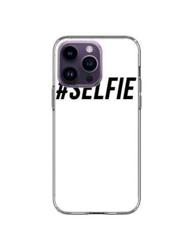 Coque iPhone 14 Pro Max Hashtag Selfie Noir Vertical - Jonathan Perez