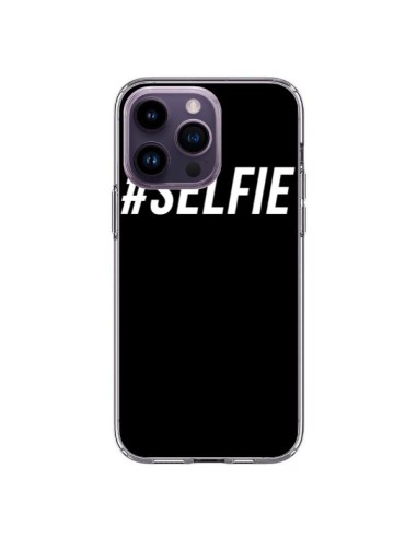 Coque iPhone 14 Pro Max Hashtag Selfie Blanc Vertical - Jonathan Perez