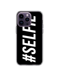 Coque iPhone 14 Pro Max Hashtag Selfie Noir Horizontal -...