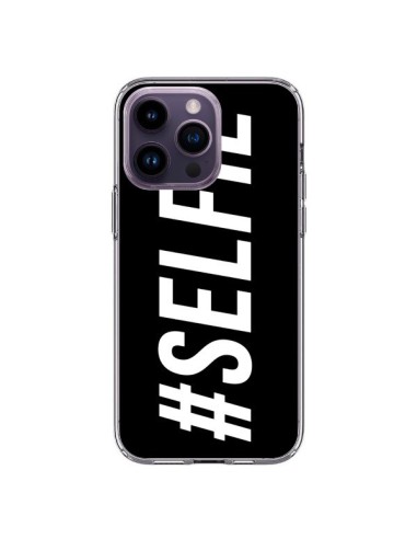 Coque iPhone 14 Pro Max Hashtag Selfie Noir Horizontal - Jonathan Perez