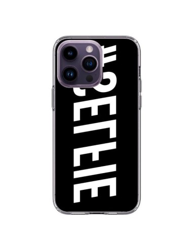 Coque iPhone 14 Pro Max Hashtag Selfie Blanc Inversé Horizontal - Jonathan Perez